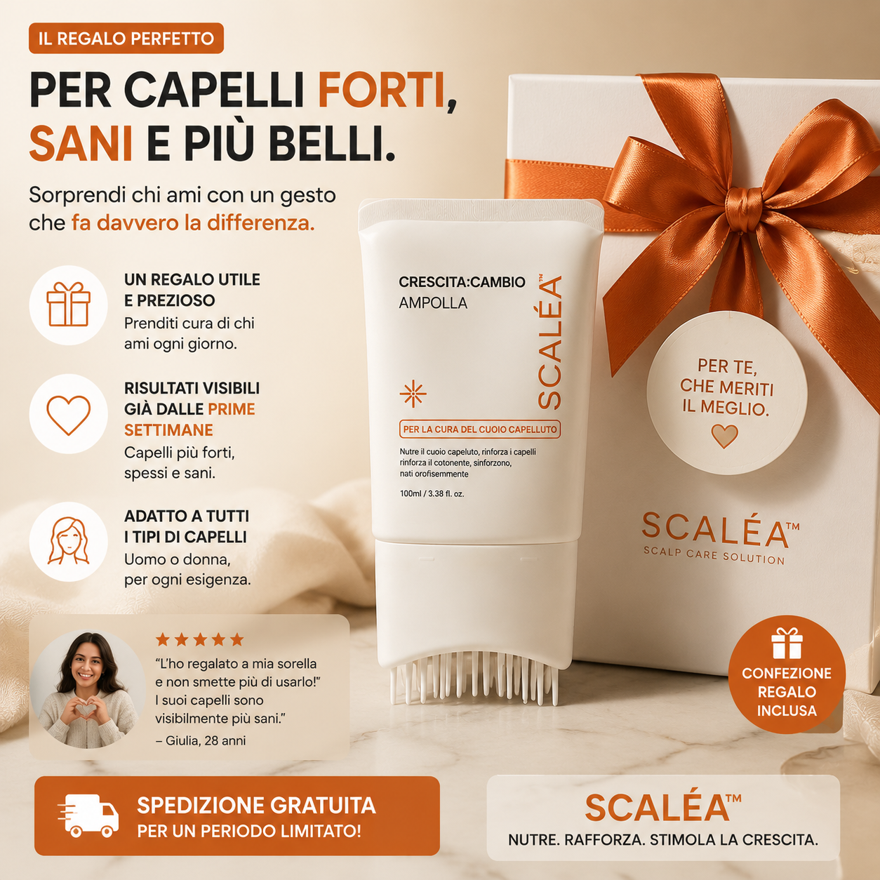 SCALÉA™ — Fermati la Caduta. Fai Ricrescere i Tuoi Capelli.